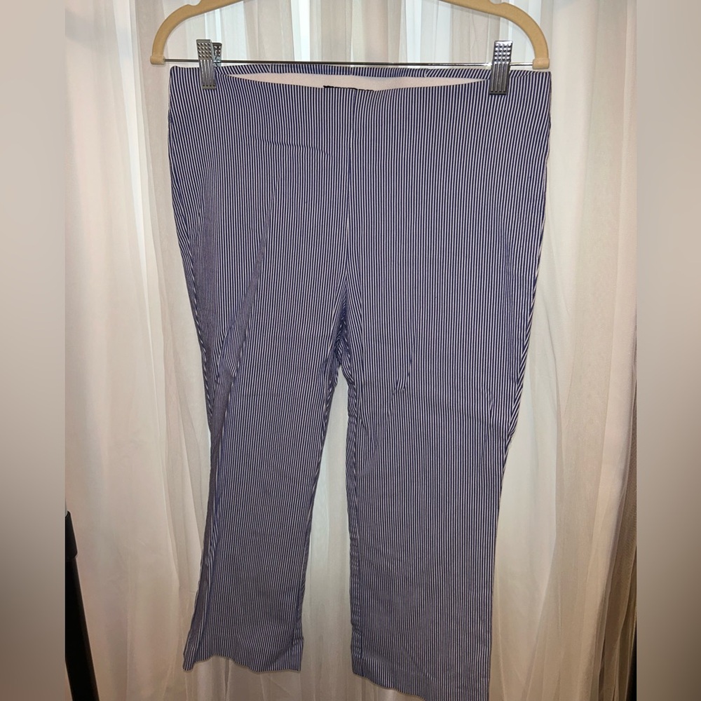Blue and White Striped Pant